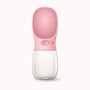 Hundetrinkflasche | Praktisch | Auslaufsicher | Schlank | Unterwegs mit Trinkschale | Kompakt-Rosa-350 ml-Luzern Mode