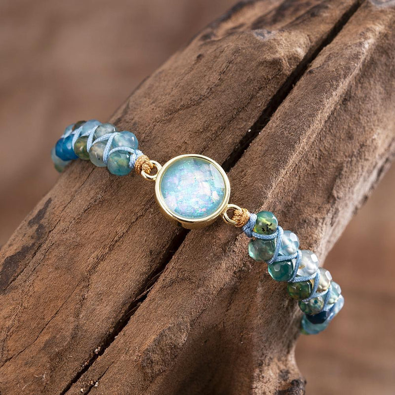 Opal Armband | Blau | Verstellbar | Stilvoll | Einzigartig | Energie | Inspiration-Luzern Mode