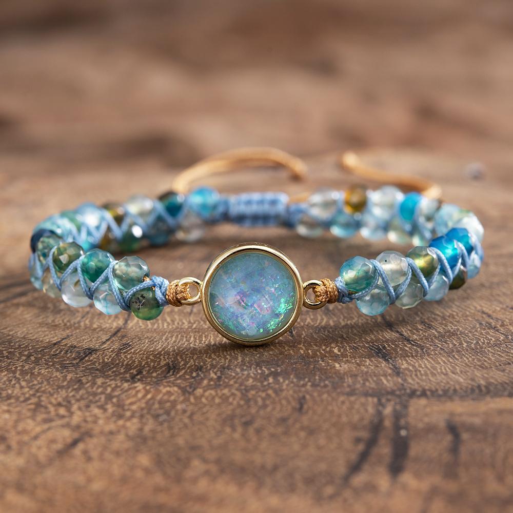 Opal Armband | Blau | Verstellbar | Stilvoll | Einzigartig | Energie | Inspiration-Luzern Mode