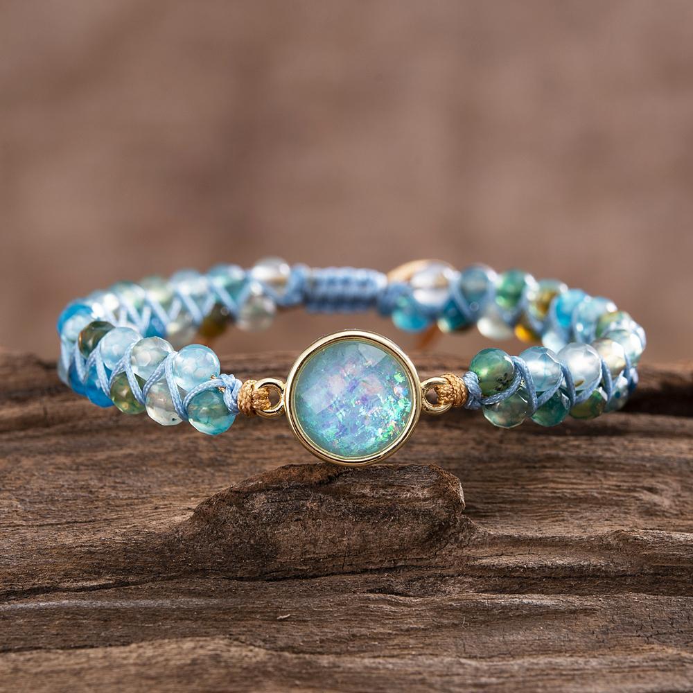 Opal Armband | Blau | Verstellbar | Stilvoll | Einzigartig | Energie | Inspiration-Luzern Mode