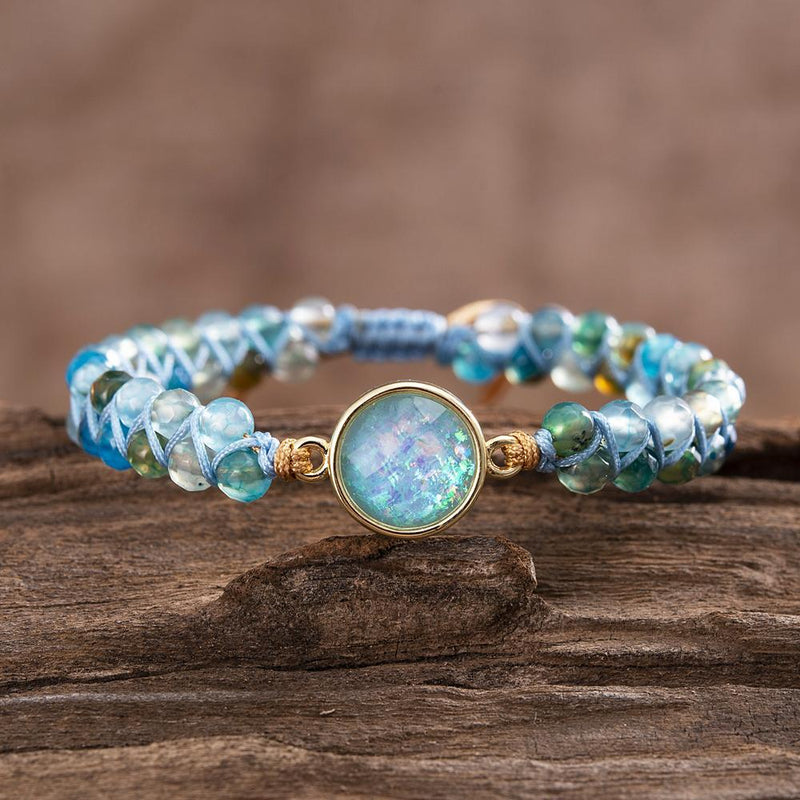 Opal Armband | Blau | Verstellbar | Stilvoll | Einzigartig | Energie | Inspiration-Luzern Mode