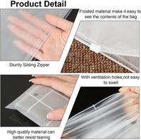 Wiederverwendbare Frosted Zip Beutel – 40er-Pack Kleideraufbewahrungsbeutel mit Lüftungslöchern (Kaufe 1, Erhalte 1 GRATIS)