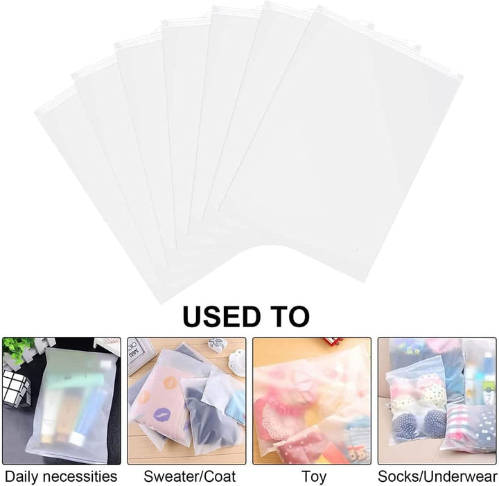Wiederverwendbare Frosted Zip Beutel – 40er-Pack Kleideraufbewahrungsbeutel mit Lüftungslöchern (Kaufe 1, Erhalte 1 GRATIS)