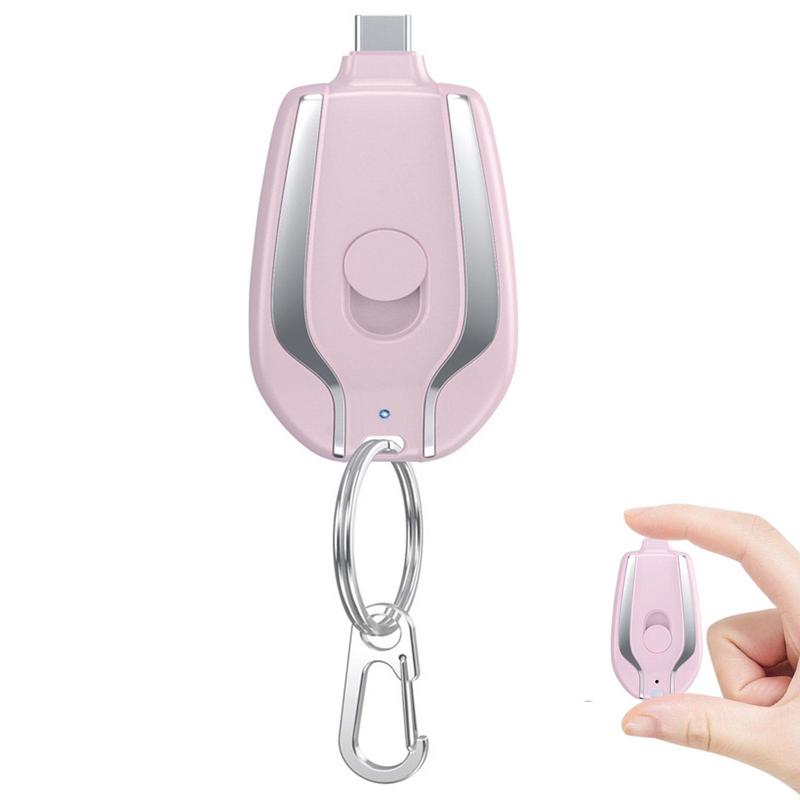 Powerbank Schlüsselanhänger | USB aufladbar | iPhone | Samsung | Kompakt-iPhone-Rosa-Luzern Mode