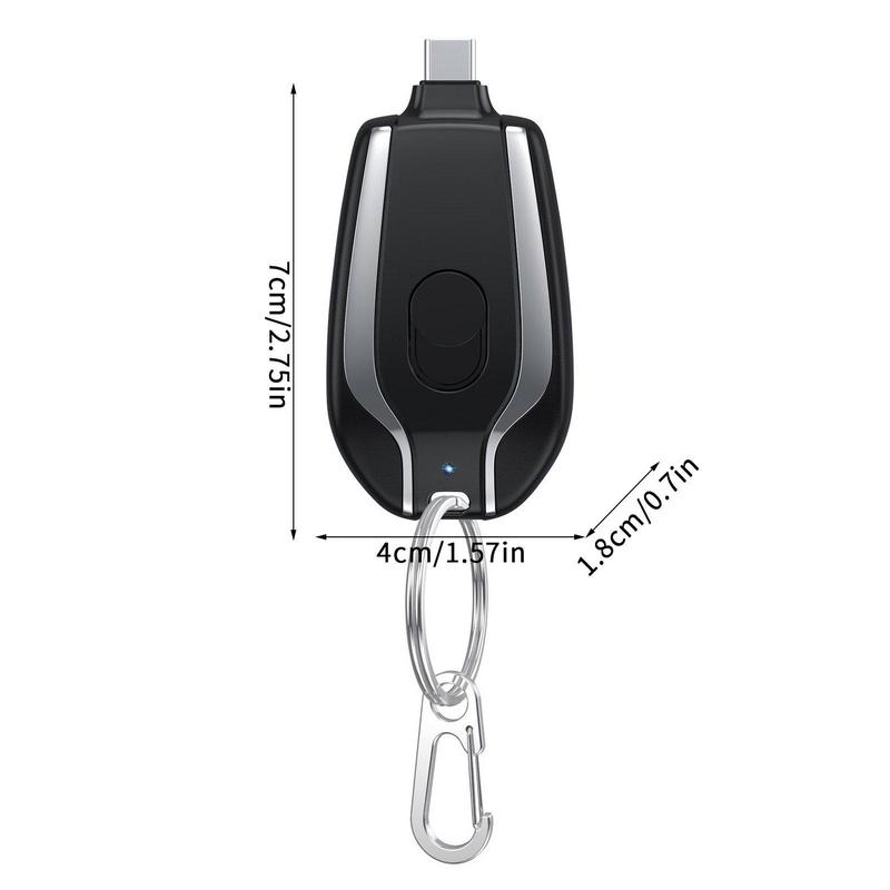 Powerbank Schlüsselanhänger | USB aufladbar | iPhone | Samsung | Kompakt-iPhone-Schwarz-Luzern Mode