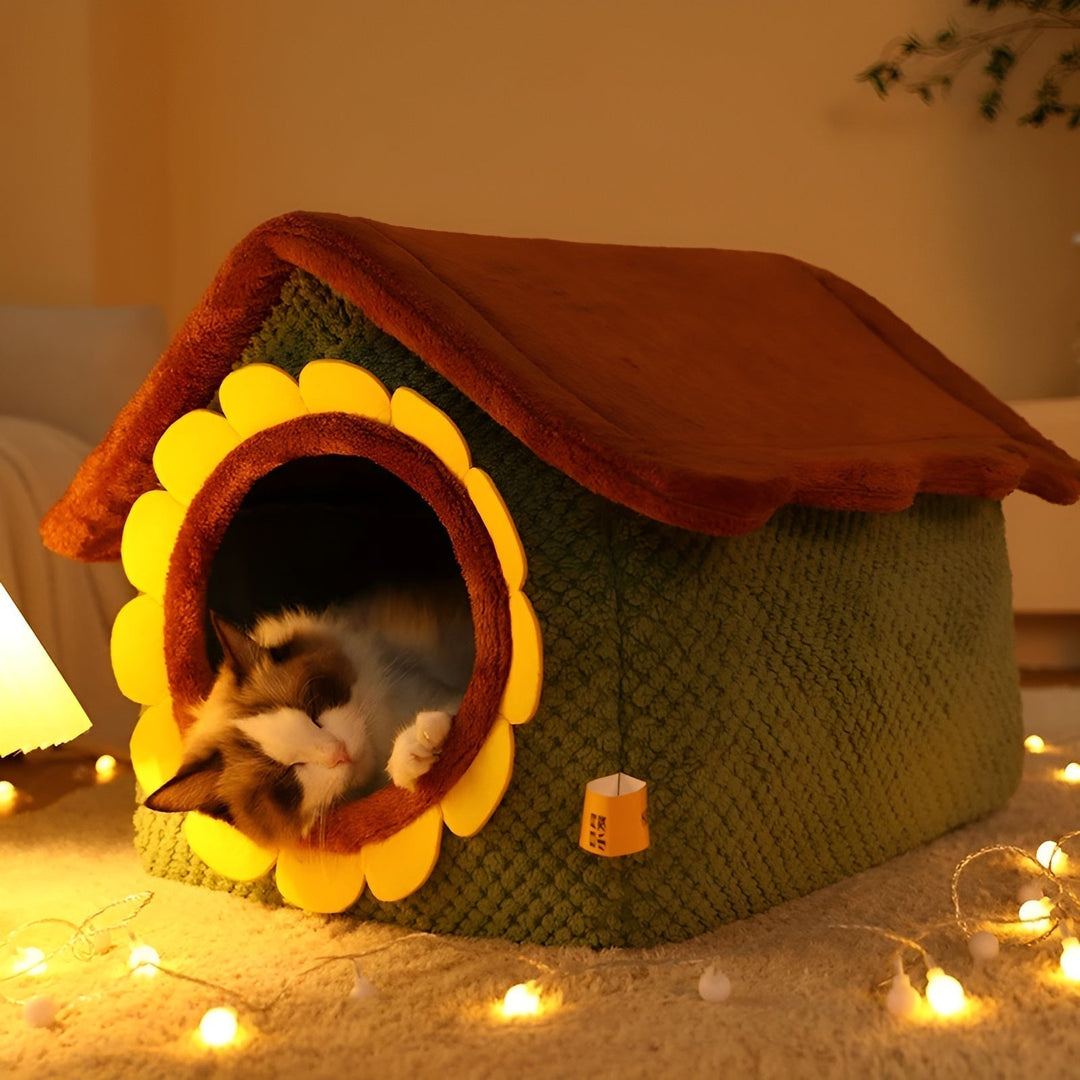 Katzen Schlafzelt | Niedlich | Komfortabel | Warm | Stilvoll | Weich | Langlebig-Luzern Mode