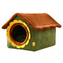 Katzen Schlafzelt | Niedlich | Komfortabel | Warm | Stilvoll | Weich | Langlebig-Mehrfarbig-S 43x36x34cm-Luzern Mode