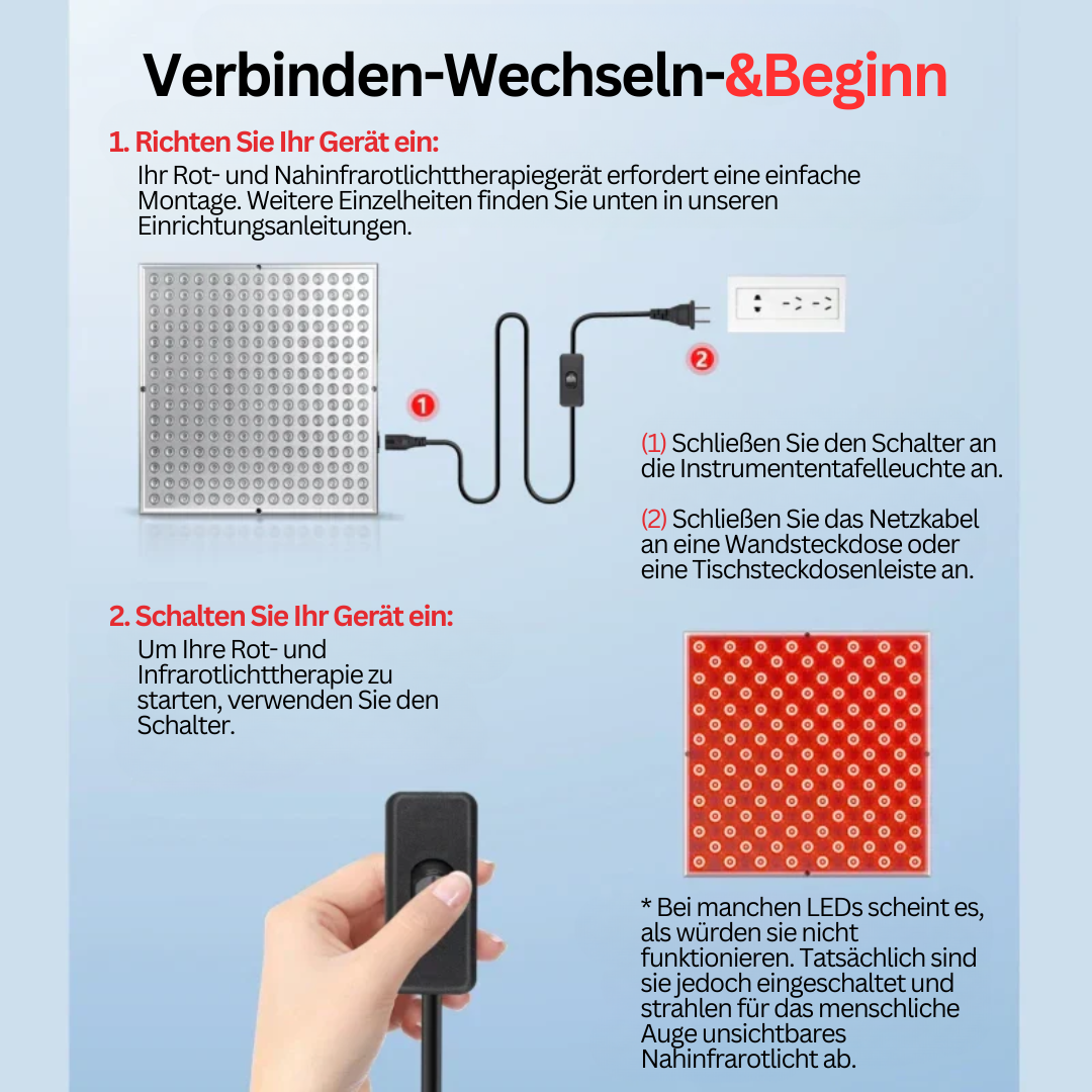 Infrarot-Paneel | Lichttherapie Hautpflege Wellness Zu Hause Vielseitig-Luzern Mode