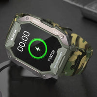 Smartwatch | Robust | Langlebig | Stylisch | Vielseitig | AMOLED | Sport-Camo Grün-Luzern Mode