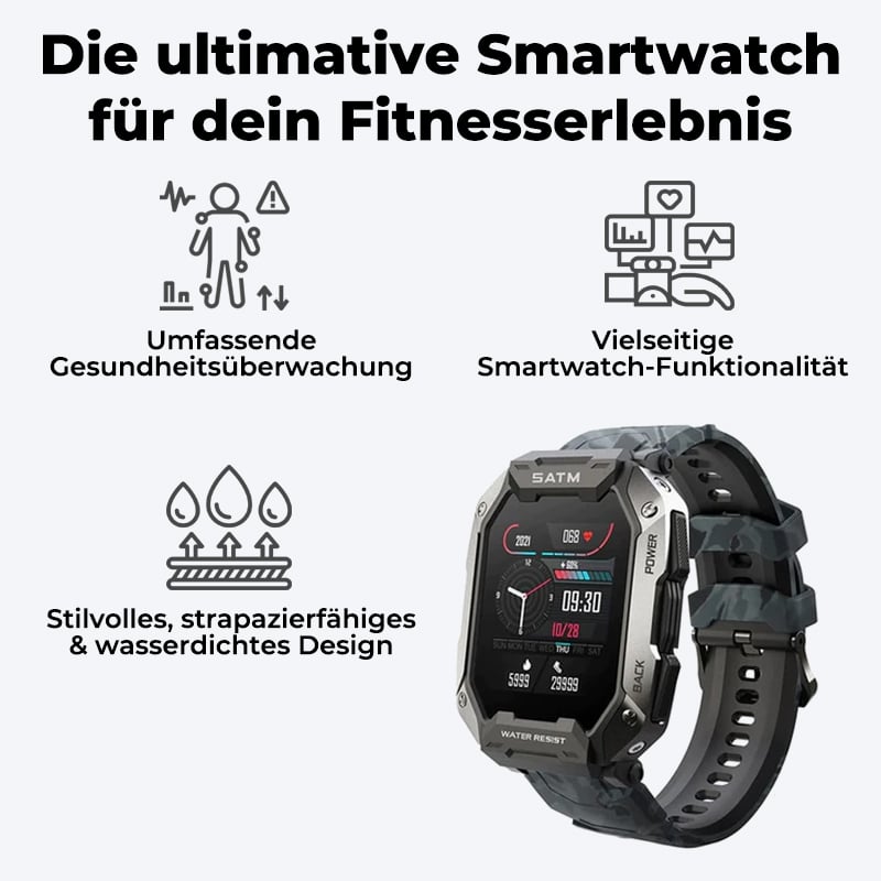 Smartwatch | Robust | Langlebig | Stylisch | Vielseitig | AMOLED | Sport-Luzern Mode