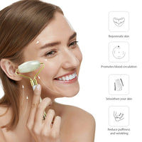 Gesichtsroller Set | 2-teilig Pflegend Durchblutung Glow Gua Sha-Luzern Mode
