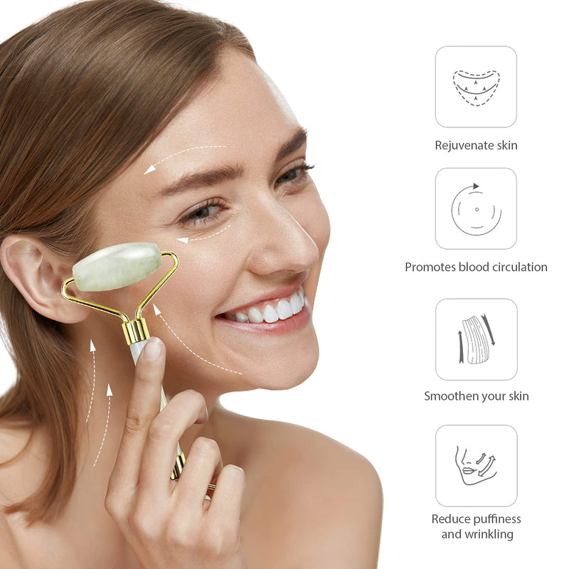 Gesichtsroller Set | 2-teilig Pflegend Durchblutung Glow Gua Sha-Luzern Mode