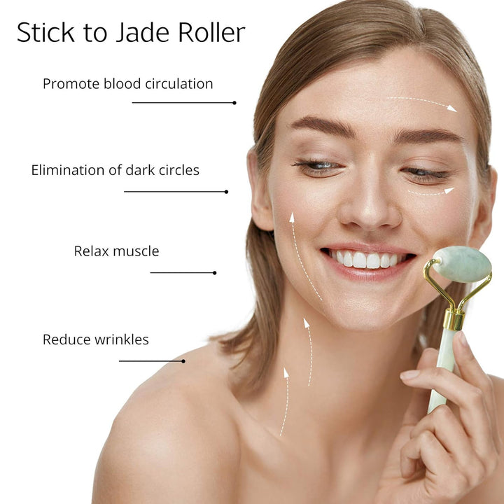 Gesichtsroller Set | 2-teilig Pflegend Durchblutung Glow Gua Sha-Luzern Mode