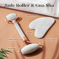 Gesichtsroller Set | 2-teilig Pflegend Durchblutung Glow Gua Sha-Luzern Mode