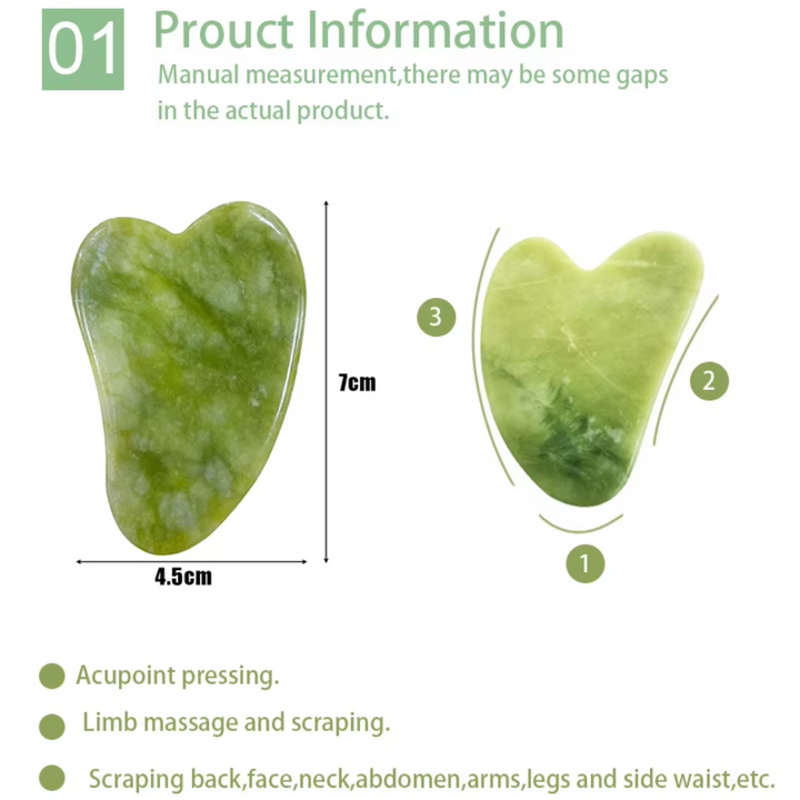 Gesichtsroller Set | 2-teilig Pflegend Durchblutung Glow Gua Sha-Luzern Mode