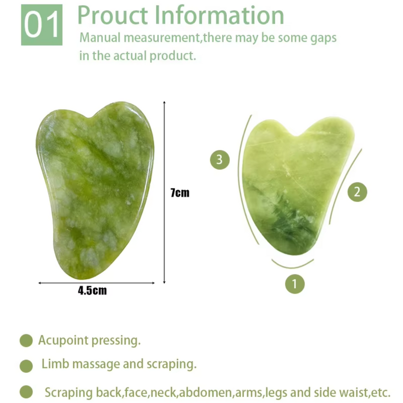 Gesichtsroller Set | 2-teilig Pflegend Durchblutung Glow Gua Sha-Luzern Mode