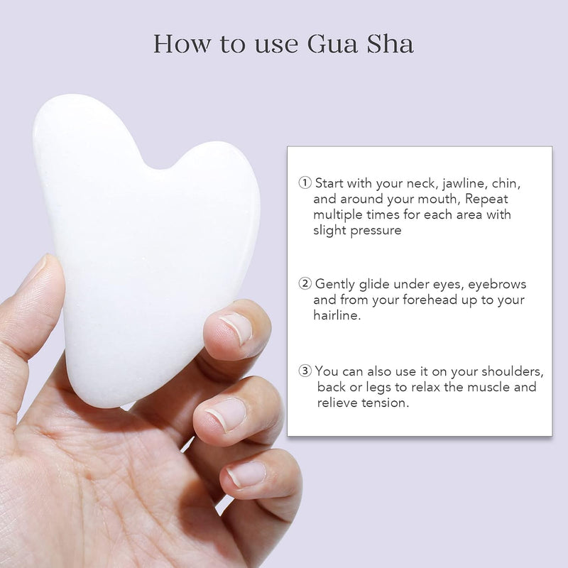 Gesichtsroller Set | 2-teilig Pflegend Durchblutung Glow Gua Sha-Luzern Mode