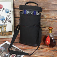 Isolierte 2-Flaschen-Weinkühltasche mit verstellbarem Gurt – Kaufe 1, Erhalte 1 GRATIS