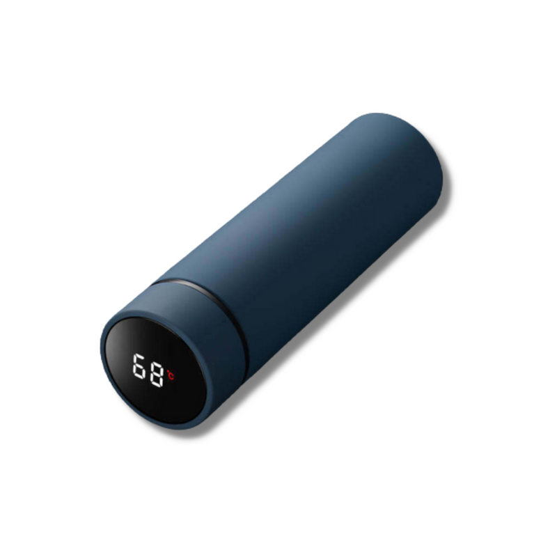 Thermosflasche | Temperaturanzeige Vielseitig Langlebig Kompakt Modern-Blau-Luzern Mode