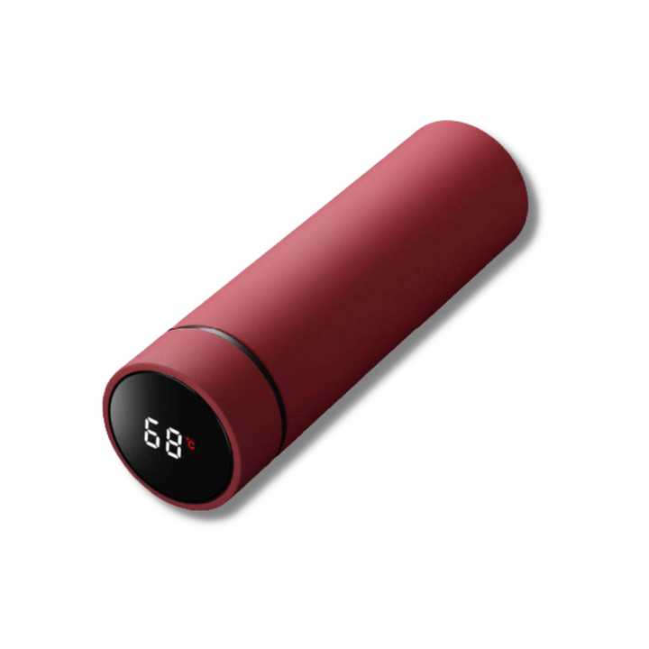 Thermosflasche | Temperaturanzeige Vielseitig Langlebig Kompakt Modern-Rot-Luzern Mode