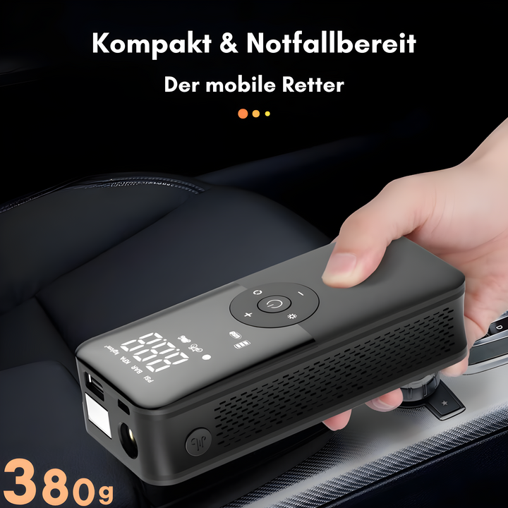 Luftpumpe | Kompakt, Tragbar, Schnell, Wiederaufladbar, Vielseitig, Intelligentes Display-Luzern Mode