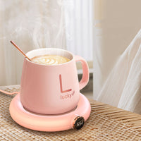 Tassenwärmer | Display | Einstellbar | Praktisch | Vielseitig | USB | Touchscreen-Rosa-USB-Luzern Mode