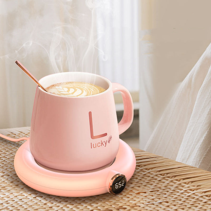 Tassenwärmer | Display | Einstellbar | Praktisch | Vielseitig | USB | Touchscreen-Rosa-USB-Luzern Mode
