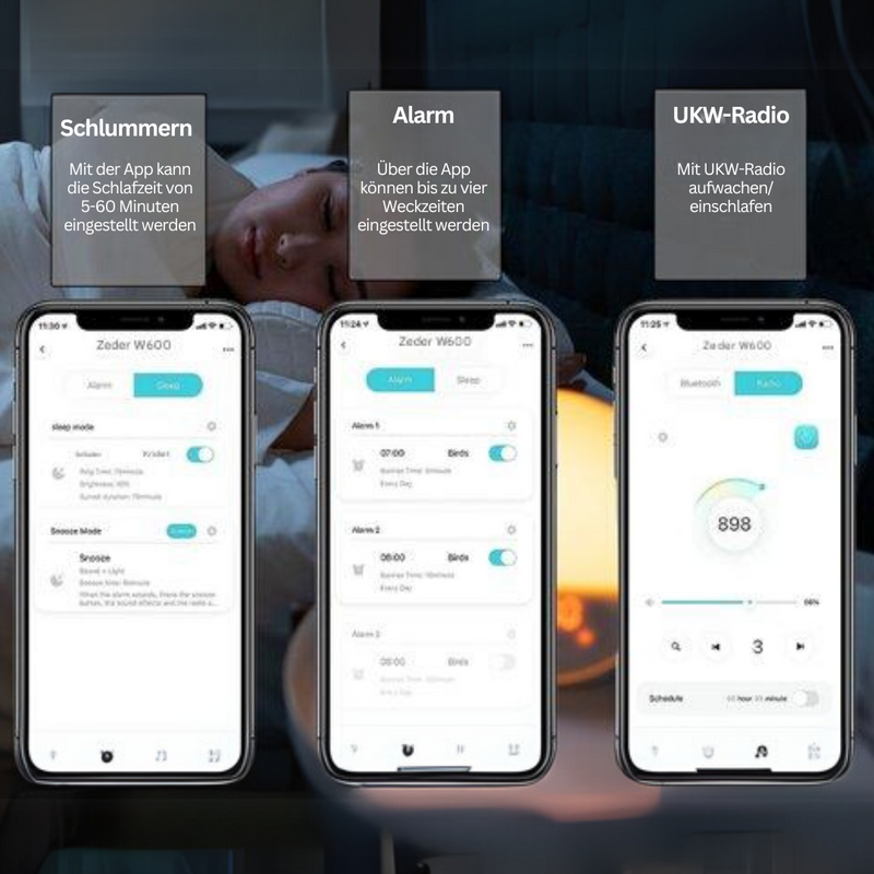 Wake-Up-Light | Smart App Bluetooth Beruhigend Vielseitig Langlebig-Luzern Mode