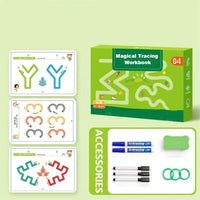 Interaktives Schreibbuch | Wiederverwendbar | Lehrreich | Übertragen-32 Seiten-Luzern Mode