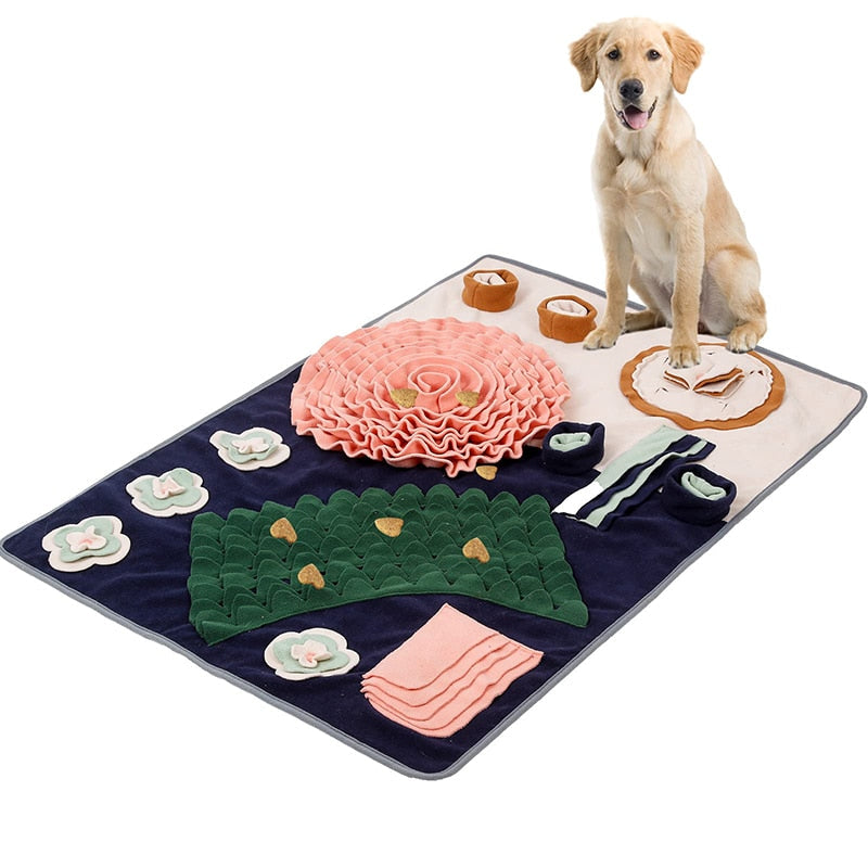 Hundespielmatte | Interaktiv | Schnüffeln | Stimulation | Leckereien | Langlebig-Große Blume-Luzern Mode