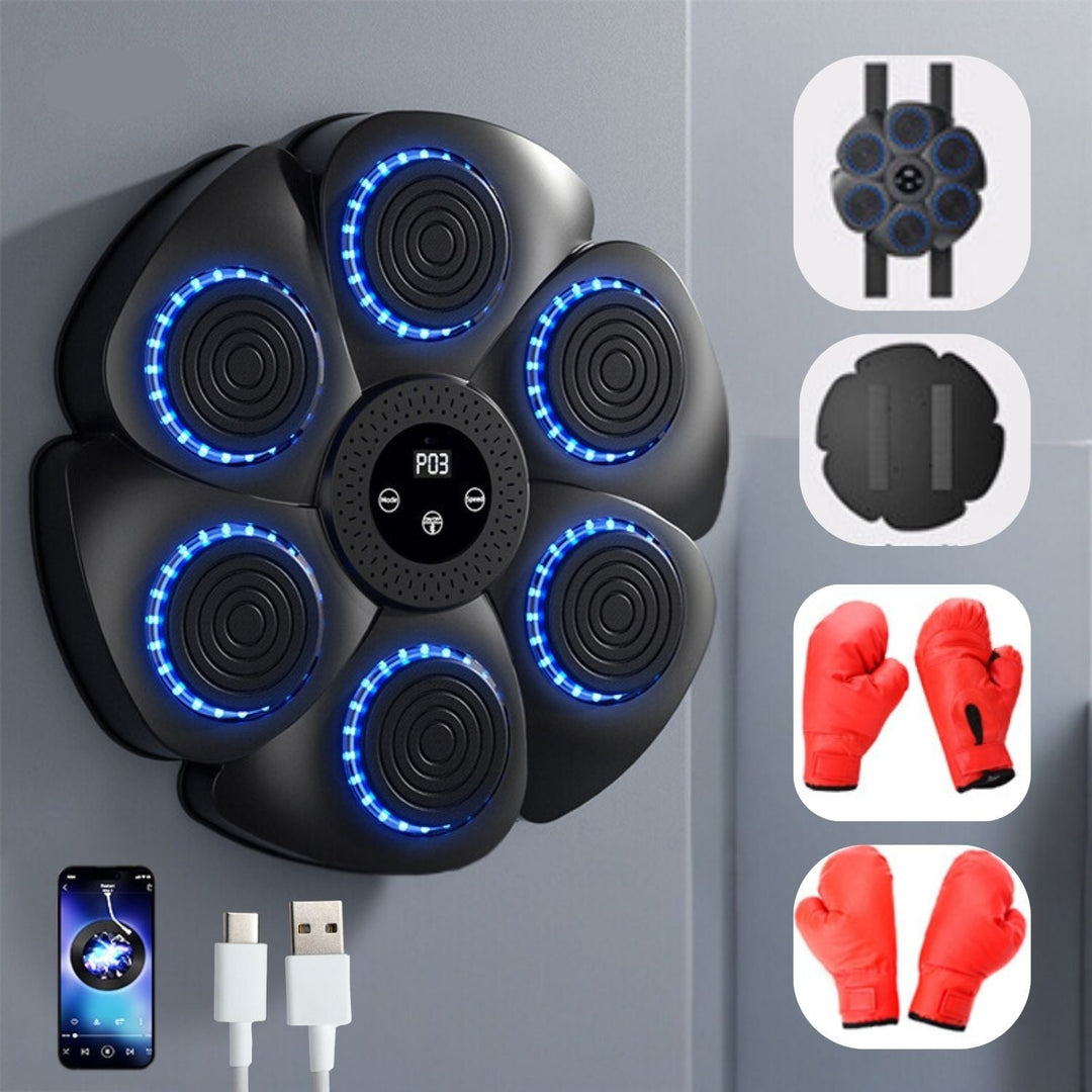 Boxmaschine | Interaktiv Musik Bluetooth Vielseitig Langlebig USB-Schwarz Eltern-Kind-Set (1 Paar Boxhandschuhe für Kinder und 1 Paar für Erwachsene)-Luzern Mode