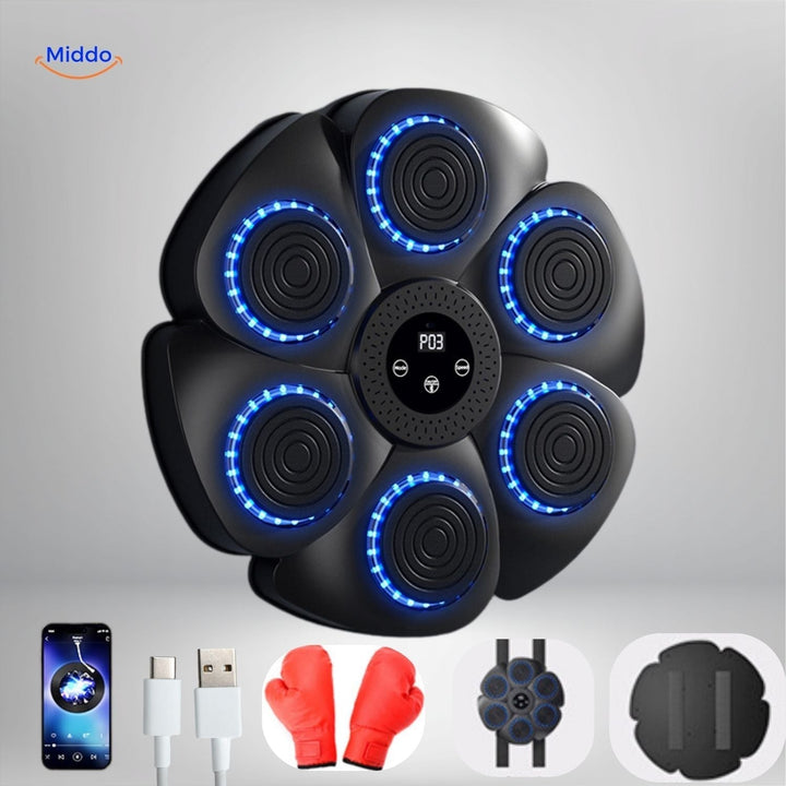 Boxmaschine | Interaktiv Musik Bluetooth Vielseitig Langlebig USB-Schwarz + Kinder-Boxhandschuhe-Luzern Mode