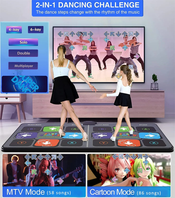 Tanzmatte | Gaming | Interaktiv | Vielseitig | Spaß | HDMI | Multifunktional-Luzern Mode