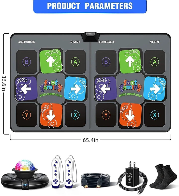 Tanzmatte | Gaming | Interaktiv | Vielseitig | Spaß | HDMI | Multifunktional-Luzern Mode