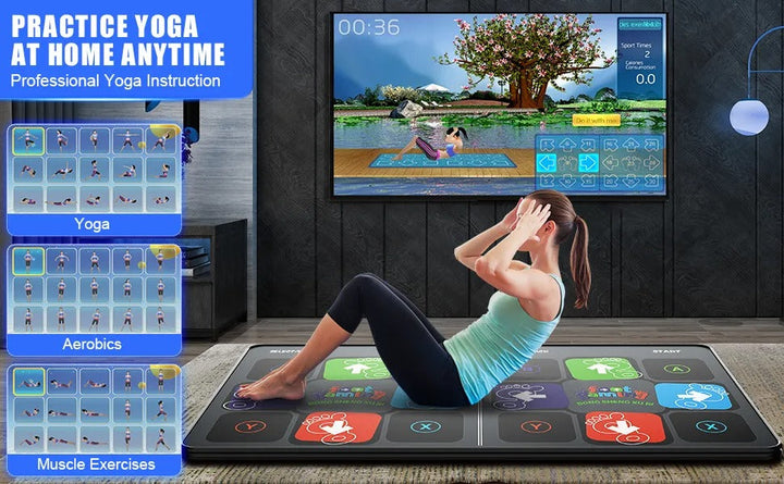 Tanzmatte | Gaming | Interaktiv | Vielseitig | Spaß | HDMI | Multifunktional-Luzern Mode