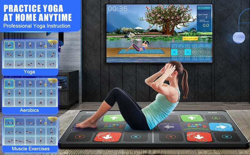 Tanzmatte | Gaming | Interaktiv | Vielseitig | Spaß | HDMI | Multifunktional-Luzern Mode