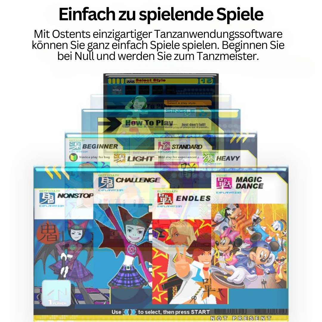 Interaktive Tanzmatte | Spaß Tanzen TV PC Bewegung Geschenk Rutschfest-Luzern Mode