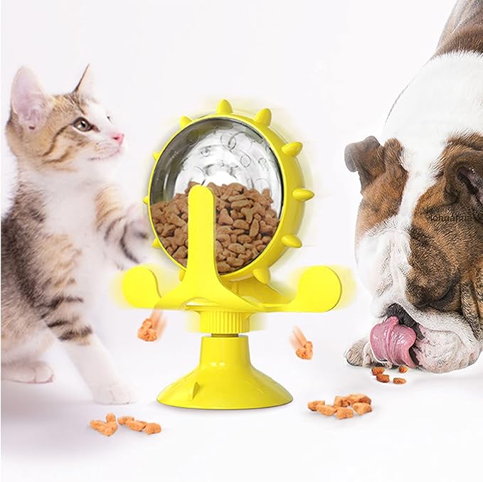 Katzenspielzeug | Drehend Leckerli Langlebig Interaktiv Vielseitig-Gelb-Luzern Mode