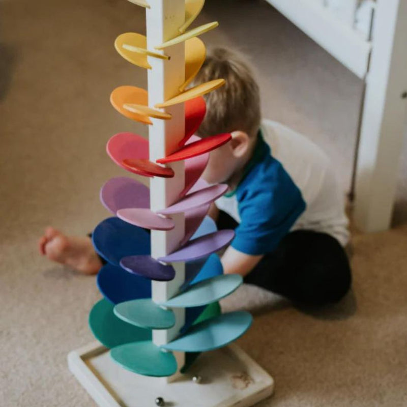 Interaktives Baumspielzeug | Regenbogen Lernspielzeug | Nachhaltig und Natürlich-Luzern Mode