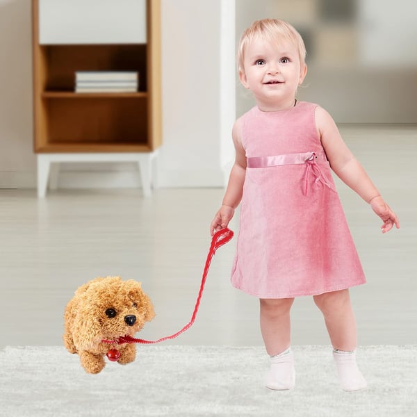 Spielzeugwelpe | Interaktiv | Bewegend | Weich | Langlebig | Realistisch-Teddyhund-Luzern Mode