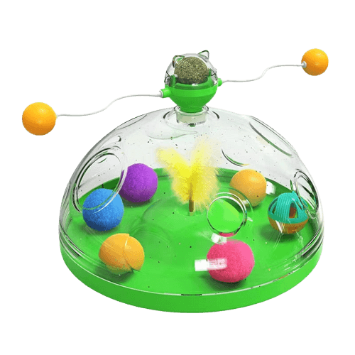 Katzenspielzeug | Interaktiv | Innovativ | Beruhigend | Rutschfest | Puzzle-Grün-Luzern Mode