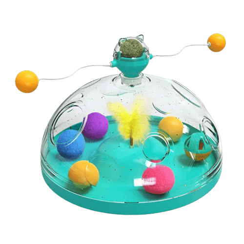 Katzenspielzeug | Interaktiv | Innovativ | Beruhigend | Rutschfest | Puzzle-Türkis-Luzern Mode