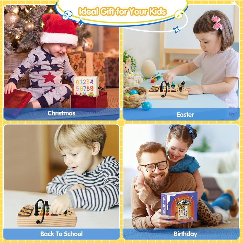Interaktives Kleinkinderspielzeug | Leuchtendes Montessori Lernspielzeug | Stimulierendes Geschenk-Luzern Mode
