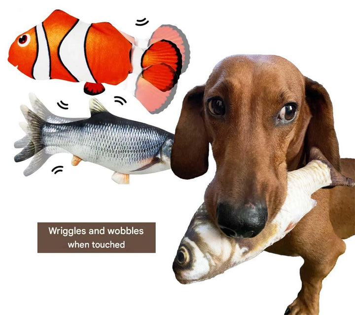 Hunde Fischspielzeug | Interaktiv | Beweglich | USB | Wiederaufladbar-Luzern Mode