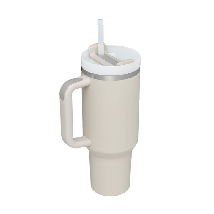 Reisebecher | 1200ML Isolierend Deckel Strohhalm Langlebig Vielseitig-Dünenfarben-1200 ML-Luzern Mode