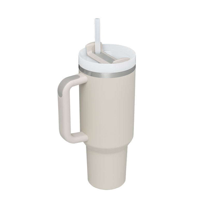 Reisebecher | 1200ML Isolierend Deckel Strohhalm Langlebig Vielseitig-Dünenfarben-1200 ML-Luzern Mode