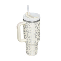 Reisebecher | 1200ML Isolierend Deckel Strohhalm Langlebig Vielseitig-Elfenbeinweiß-1200 ML-Luzern Mode