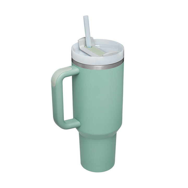 Reisebecher | 1200ML Isolierend Deckel Strohhalm Langlebig Vielseitig-Eukalyptus-1200 ML-Luzern Mode