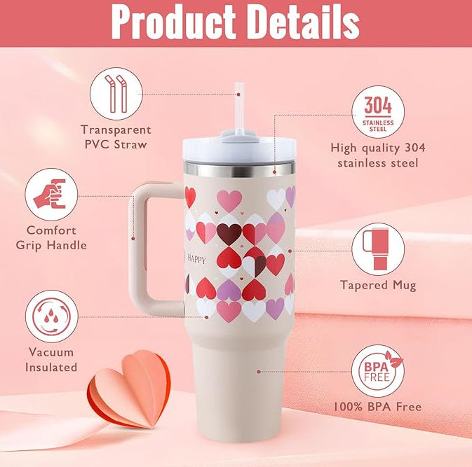 Reisebecher | 1200ML Isolierend Deckel Strohhalm Langlebig Vielseitig-Luzern Mode