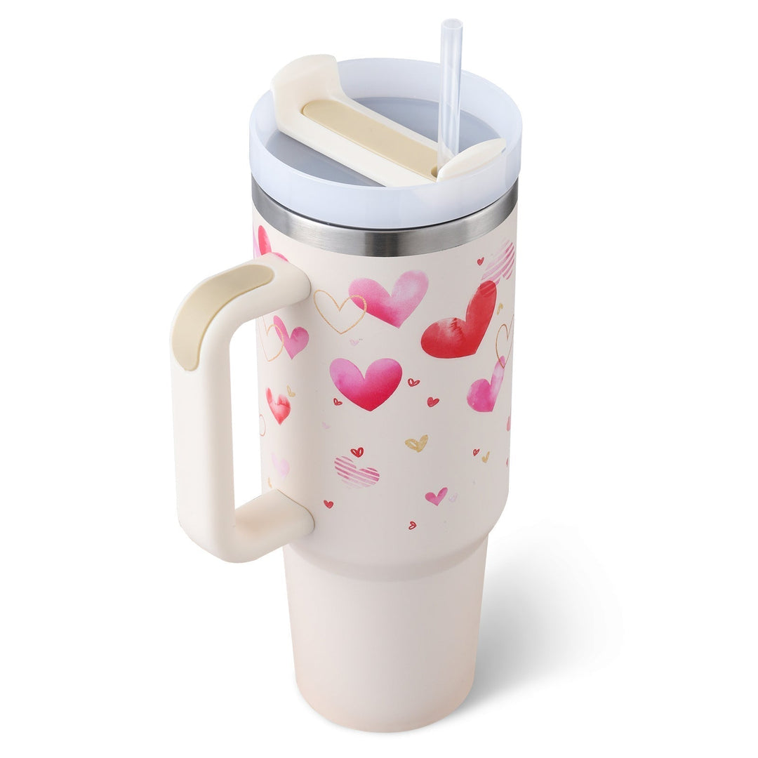 Reisebecher | 1200ML Isolierend Deckel Strohhalm Langlebig Vielseitig-Luzern Mode